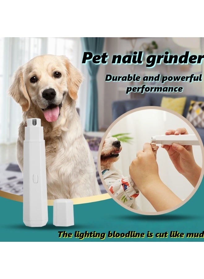 مطحنة أظافر الحيوانات الأليفة، مقشر أظافر كهربائي للكلاب والقطط، منخفضة الضوضاء مع ضوء LED لتجنب الغشاء الدموي، أداة تنظيف أظافر آمنة - Image 1